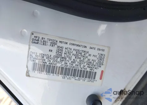 2001 Lexus Rx 300 из США, поврежденный, VIN JTJHF10U610174745